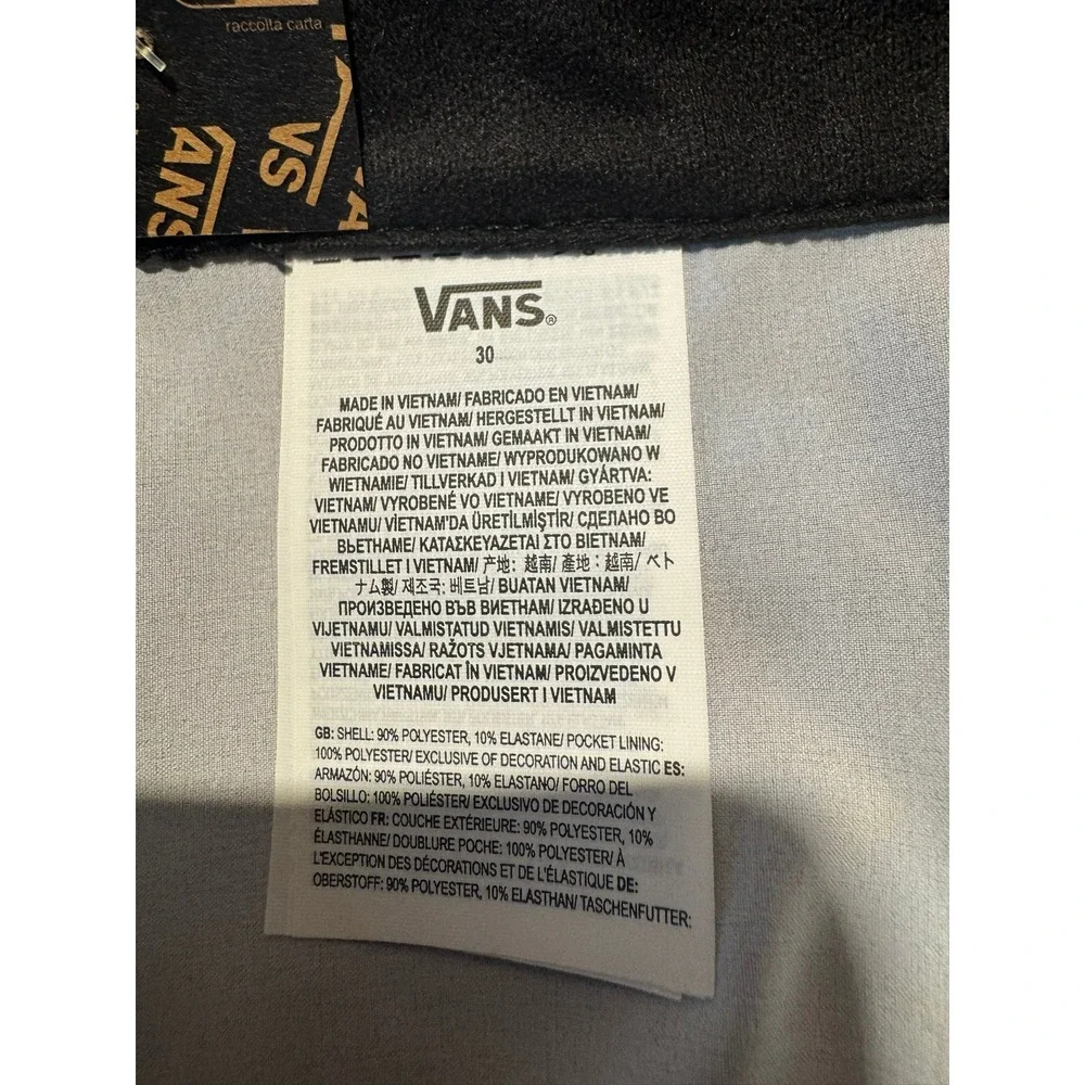 Vans MTE Daily Sideline Boardshorts Mens 30 Black Blue Tonal Checkerboard 19